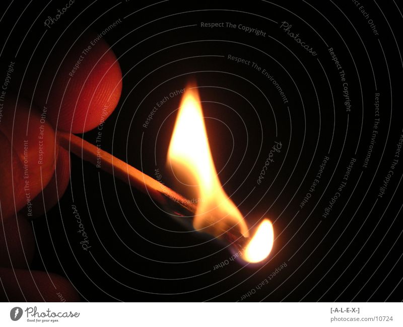 burn time Match Light Macro (Extreme close-up) Close-up Blaze Burning match open fire