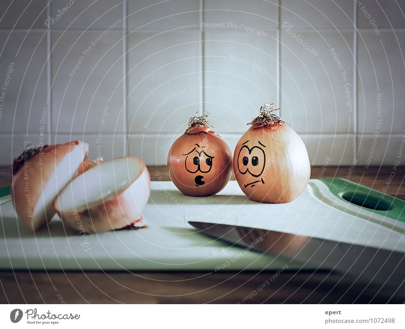 A decisive experience Vegetable Onion Knives Comic Observe Advice Communicate Threat Small Funny Surprise Concern Horror Nerviness Perturbed Bizarre Expectation
