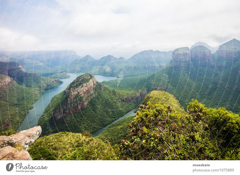 Blyde River Canyon South Africa Green blyde river canyon Colour photo Subdued colour Exterior shot Deserted Day Panorama (View) Wide angle