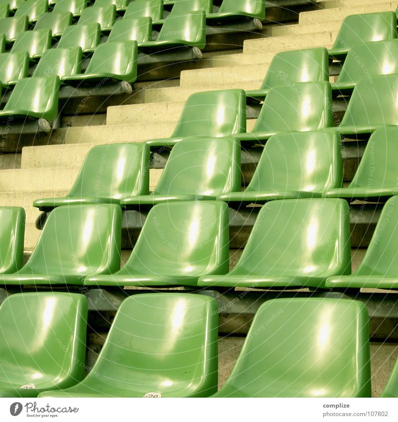 seat open_02 Stadium Stands Platform Football stadium National league Audience Looking Bet Green Armchair Seating Multiple Tennis Ball sports Bench Row of seats