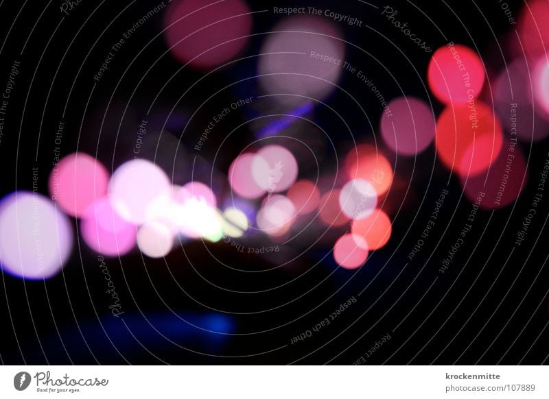 rays of hope Light Abstract Circle Night Pink Red Way out Night life Blur Fairy lights Colour Lamp Point