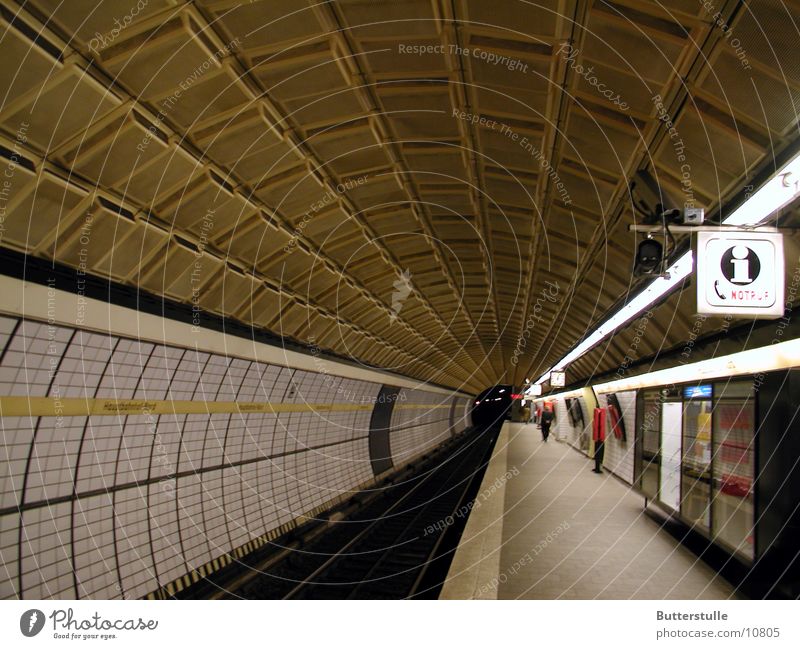 tunnel vision Tunnel Underground In transit Architecture Hamburg Train station Perspective