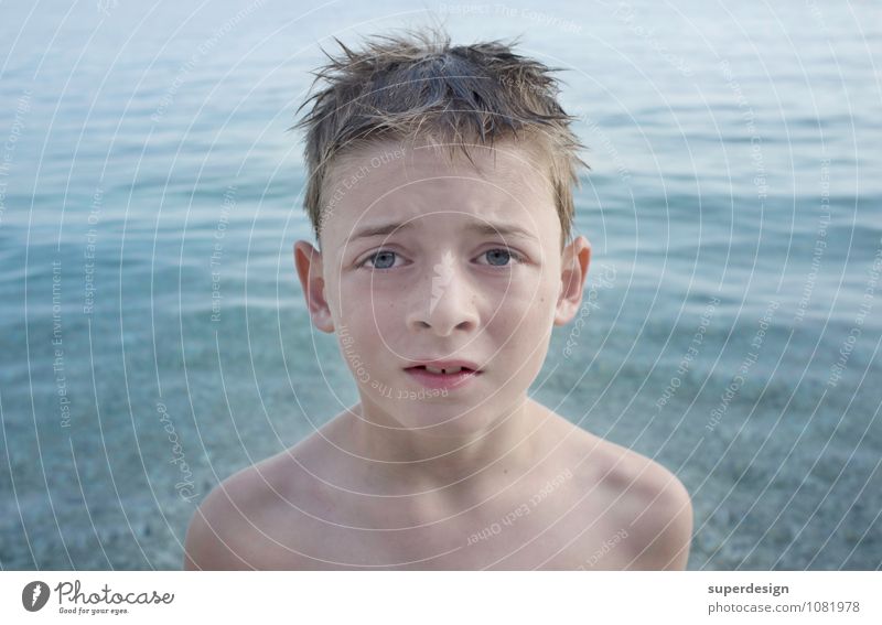 the young man and the sea #2 Masculine Child Boy (child) Infancy Face 8 - 13 years Elements Water Summer Ocean Poverty Authentic Thin Beautiful Maritime Wet