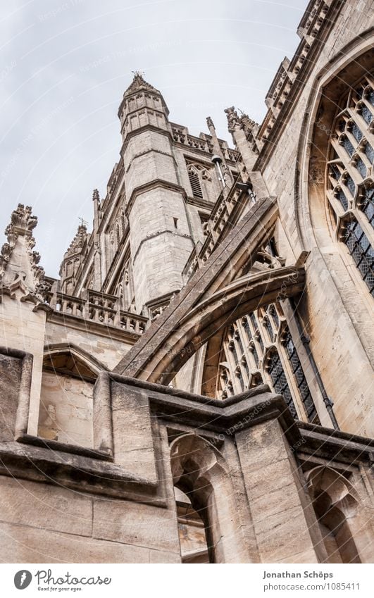 Bath Abbey III bath Town Old town Religion and faith Church Dome Tower Manmade structures Building Architecture Facade Tourist Attraction Landmark Esthetic