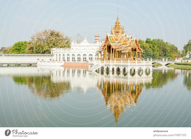 summer palace Bangkok Thailand Asia Capital city Downtown Old town Palace Tourist Attraction Summer palace Relaxation Moody Vacation & Travel Lakeside