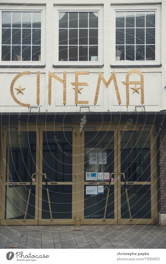 cinema Cinema House (Residential Structure) Door Old Historic Closed Colour photo Subdued colour Exterior shot Deserted Day