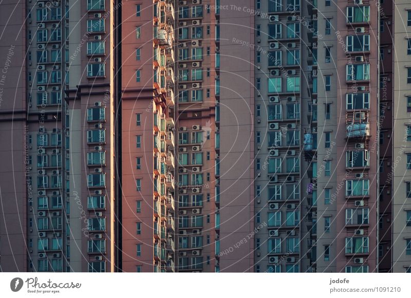 view Town Capital city House (Residential Structure) High-rise Manmade structures Building Architecture Simple Pink Contentment Loneliness Society Whimsical