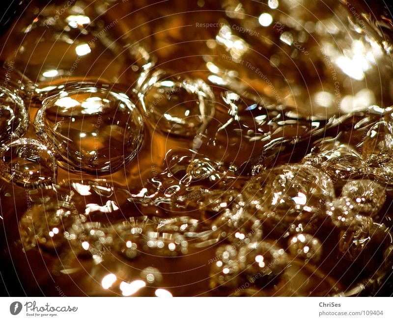 Golden Water 02 Source Cute Soap bubble Air bubble Copper Flow Brook Wet Damp Cold Clarity Northern Forest Macro (Extreme close-up) Close-up River Blow