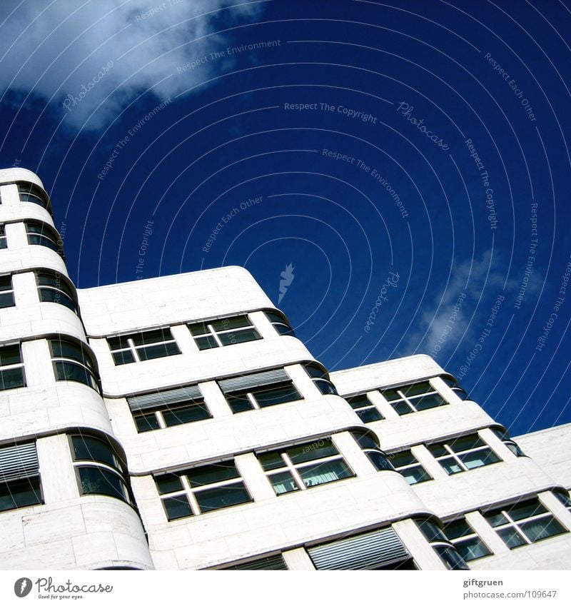 skywave Building House (Residential Structure) Manmade structures Undulating Waves Curved Facade Window Venetian blinds Clouds Bad weather Modern Sky