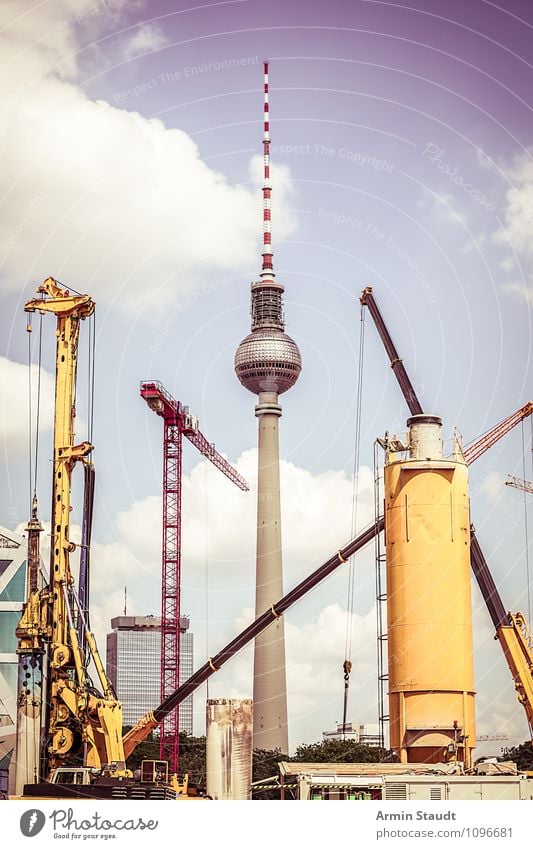 Grandma says: Berlin is a construction site II Design Vacation & Travel Tourism Sightseeing Summer Work and employment Construction site Technology Sky