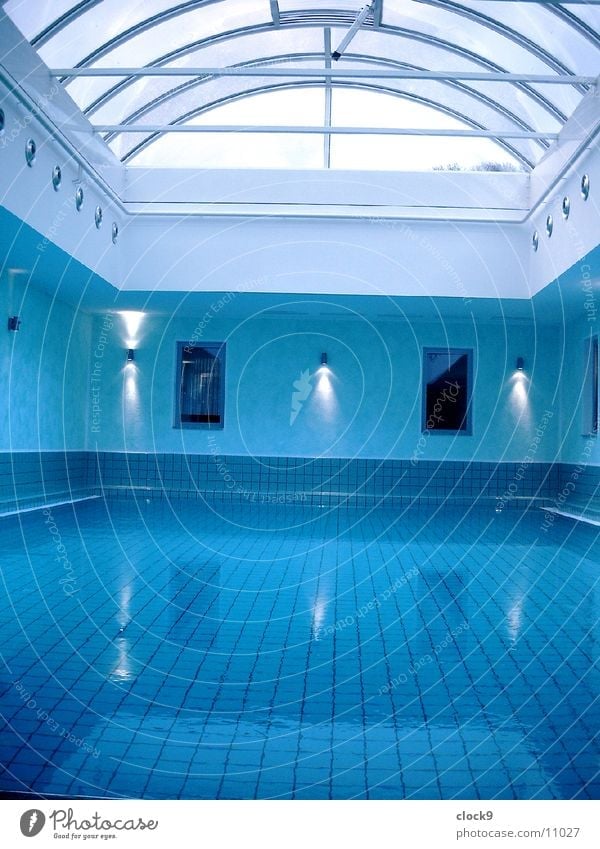 Aqua 1 Swimming pool Wellness Relaxation Light Architecture Water Movement Blue