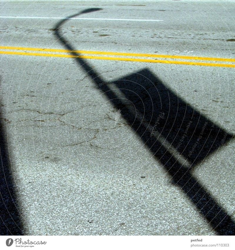 Shadows in Fremont Street lighting Transport Americas Michigan Vacation & Travel Black Yellow Concrete USA Line
