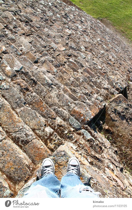 On the TOP II Climbing Mountaineering Feet Architecture Nature Ruin Tourist Attraction Piramides de Zirahuato Sneakers Observe To enjoy Free Joy Self-confident
