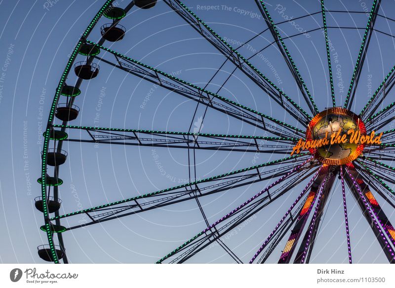 Around the World Deserted Movement Discover Relaxation Hang Above Blue Orange Black Moody Trust Experience Joy Tourism Ferris wheel Fairs & Carnivals