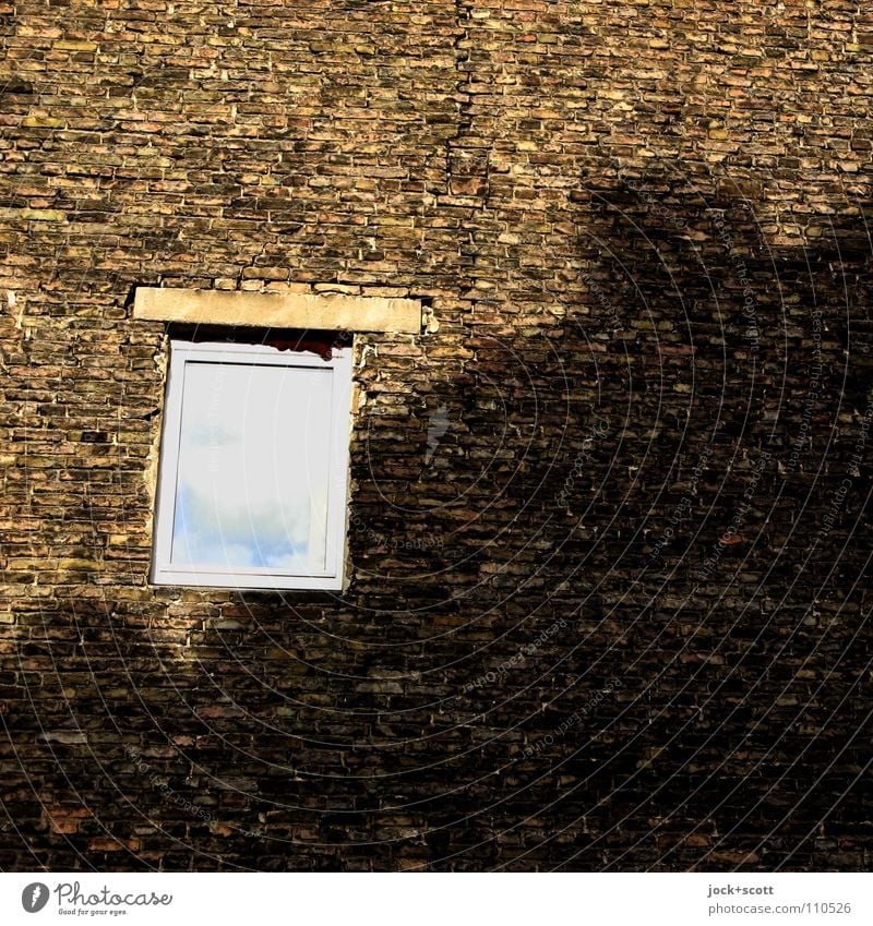 Fire wall quality F 90-A+M.(2) Prenzlauer Berg Facade Window Brick Past Weathered Detail Structures and shapes Neutral Background Silhouette Reflection