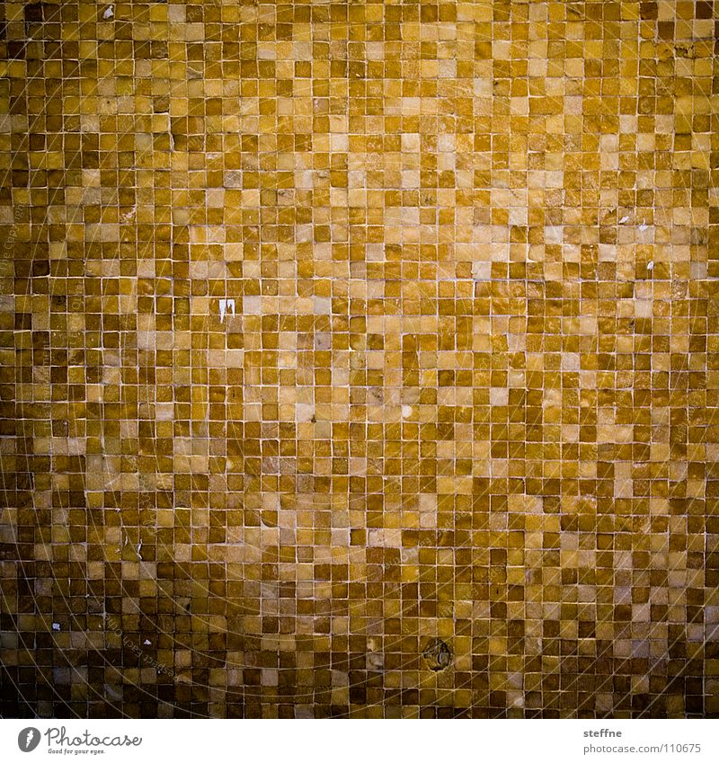 Tetris [Special Edition] Mosaic Pattern Square Checkered Brown Yellow Black Facade Wall (building) Wall (barrier) Structures and shapes Glittering Playing