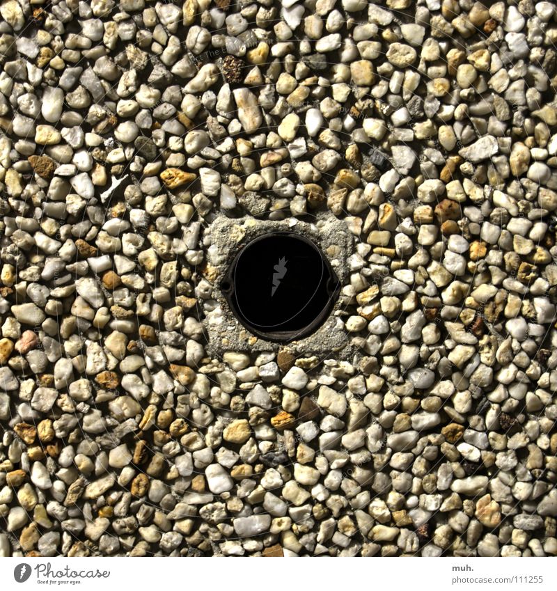 The hole (HDRI) Square Night Structures and shapes Detail Modern Macro (Extreme close-up) Close-up Hollow Contrast Stone flush-mounted box