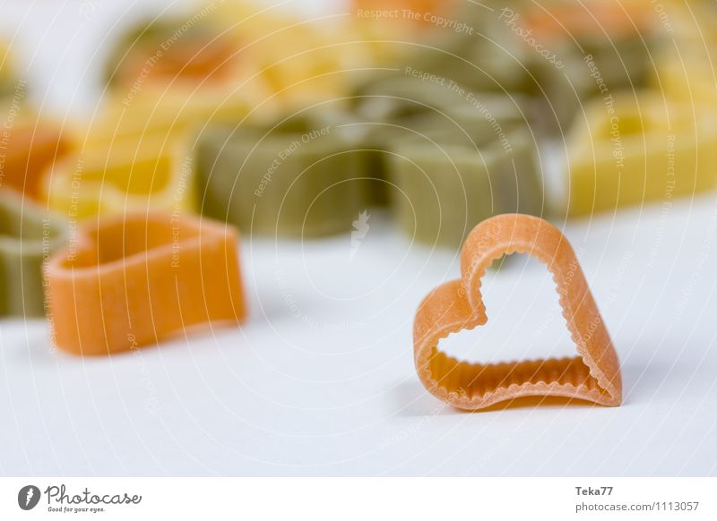 A heart for Pasta I Food Nutrition Banquet Organic produce Italian Food Love Emotions Joy Happy Noodles Heart Close-up Detail Macro (Extreme close-up)