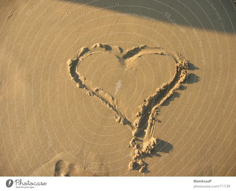 Heart in the sand Love Beach Ocean Vacation & Travel Lake Europe Summer Coast Sand Relaxation sea