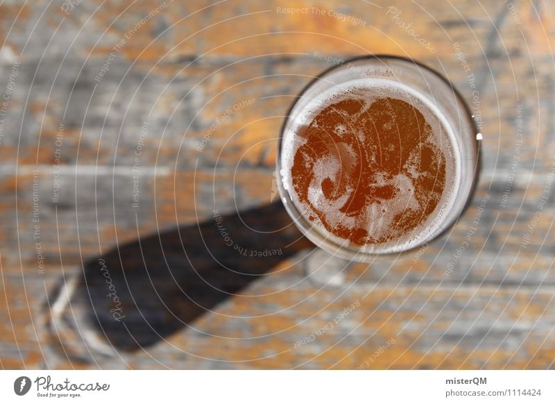 Purity Law. Food Beverage Alcoholic drinks Beer Glass Esthetic Beer glass Thirst Froth Beer garden Exterior shot Lunch hour Colour photo Subdued colour Close-up