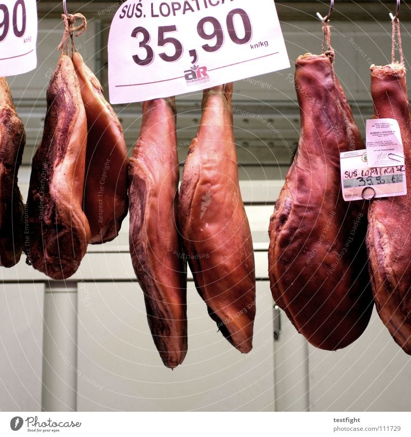 hung Meat Sausage Ham Nutrition Red Food Good Fat Markets