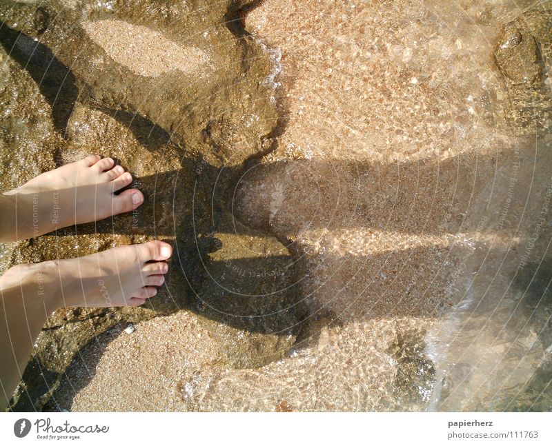 Feet on a rock Egypt Beach Ocean Waves Exterior shot Coast Shadow Water Stone Freedom Human being