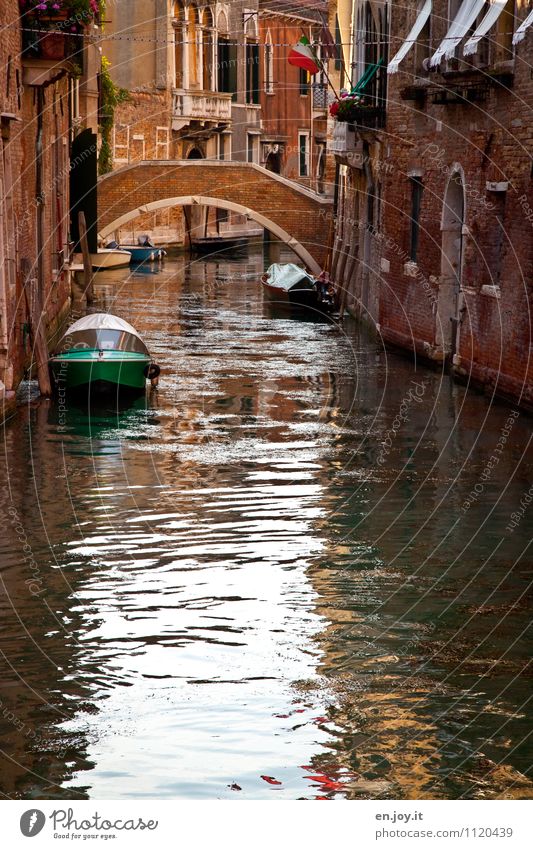 waterway Vacation & Travel Tourism Trip Sightseeing City trip Summer Summer vacation Channel Venice Italy Town Port City Old town Deserted