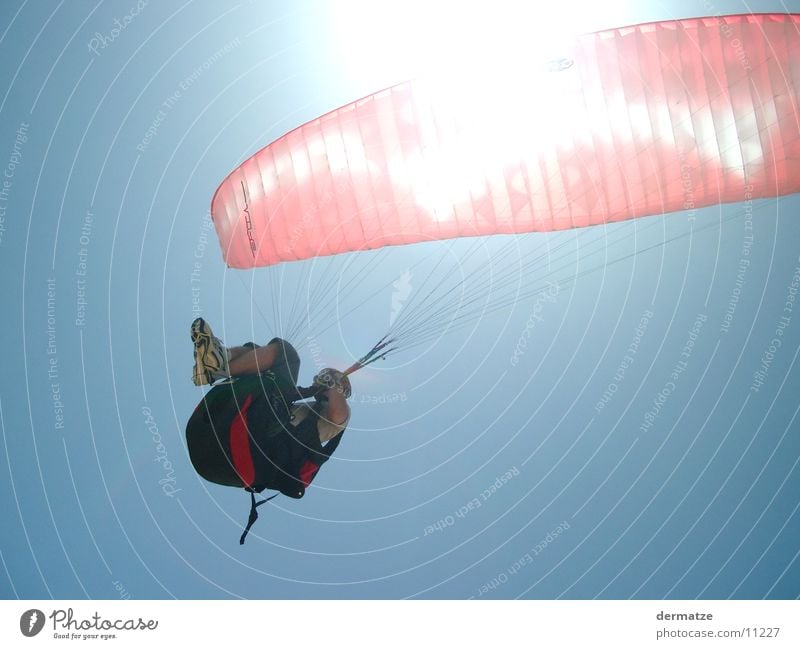 sunlight Paraglider Paragliding Extreme sports Flying Sun