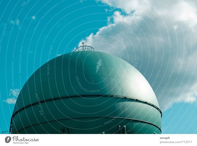 Gas Sphere Gas tank Industry Provision Manmade structures Storehouse liquefied gas Energy Energy industry Save energy Energy crisis Architecture Construction