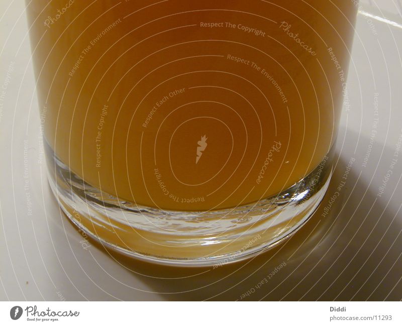 orange juice Juice Nutrition Glass Detail Close-up Round Deserted Copy Space 1 Dreary Shadow Reflection Colour photo