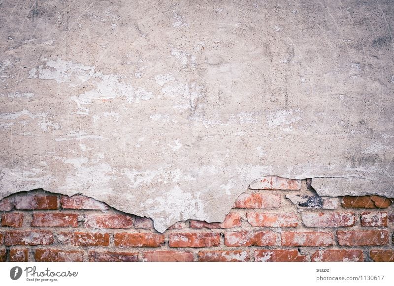 Time on wall Wall (barrier) Wall (building) Facade Old Authentic Dirty Simple Broken Gloomy Dry Gray Red Disaster Crisis Quality Stagnating Decline Past