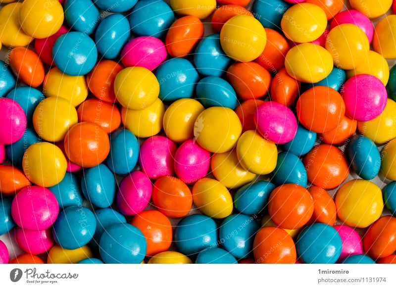 Colored candy Food Blue Yellow Pink Colour background Snack sweet Tasty colors purple orange Colour photo Multicoloured Close-up Detail Deserted Flash photo