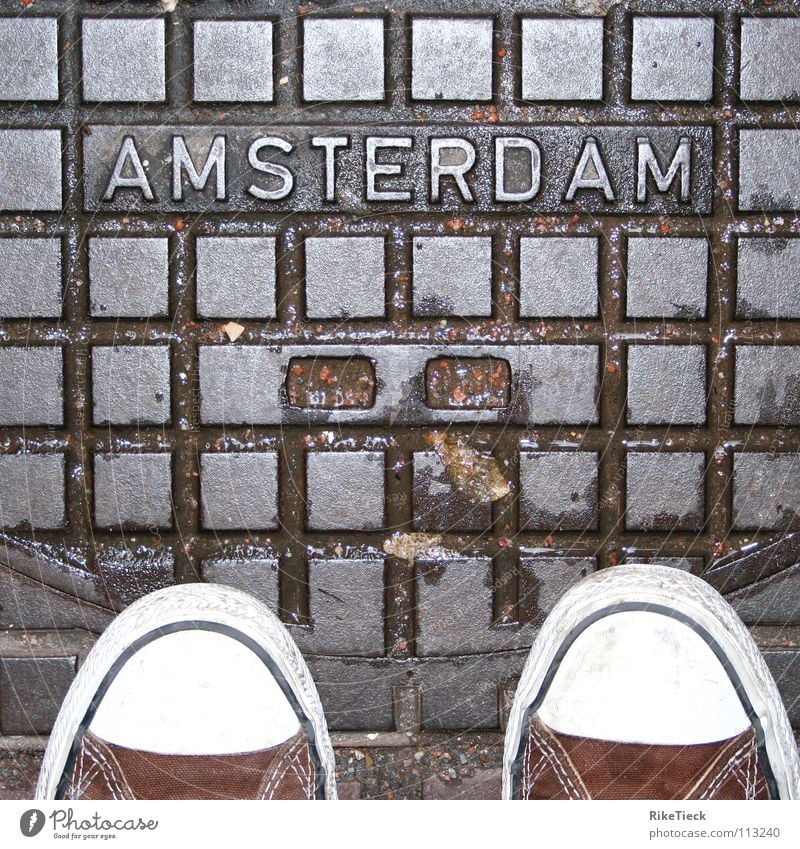 A city to love!!! Chucks Amsterdam Gully Footwear Wet Square Town Detail Rain Checkered