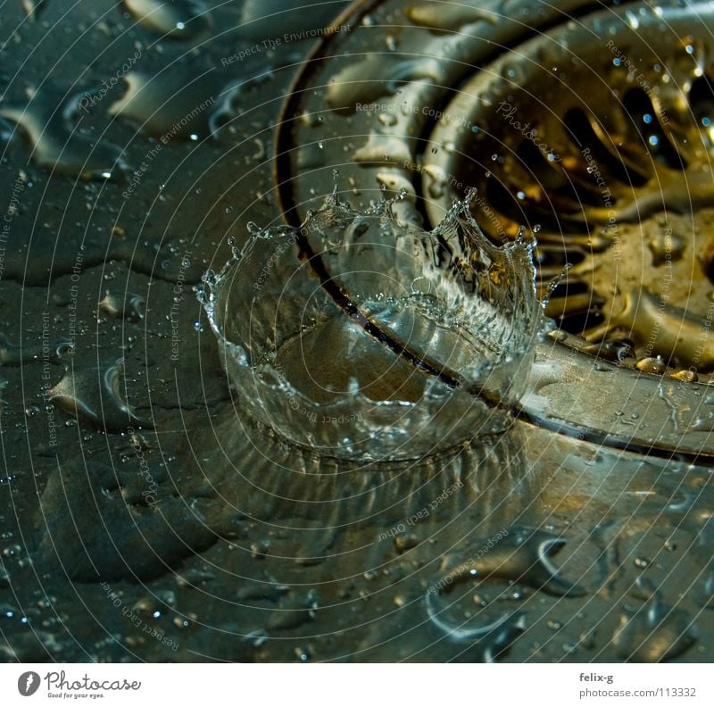 sewage Kitchen sink Short Stagnating Time Collision Service Water Drops of water Clarity Calm dribble Snapshot Bubble