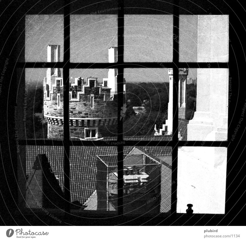 The window to the castle Window White Historic Castle black