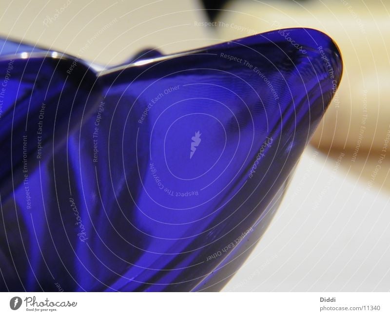 blue glass Photographic technology Bowl Curve Glass Blue