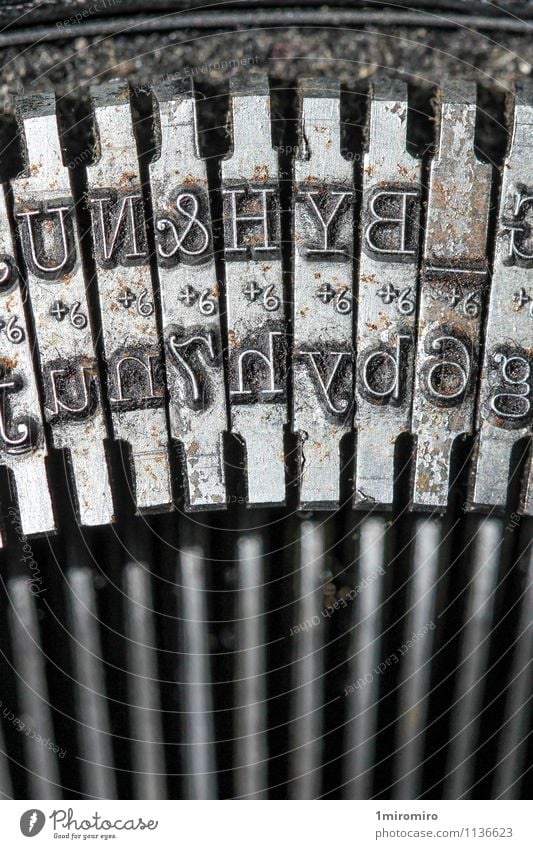 Typewriter detail Office Technology Metal Steel Rust Old Communicate Write Dirty Performance Network Nostalgia Writer Antique Classic close Compose equipment