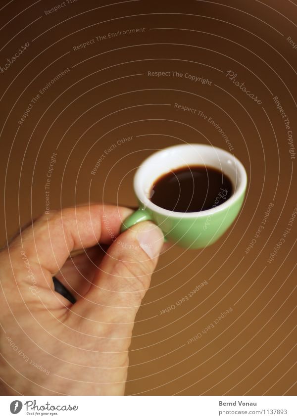 Cups? Human being Masculine Man Adults Hand 1 45 - 60 years Beautiful Brown Espresso Coffee Coffee cup Black Green Cute Small Retentive Offer Progress Skin
