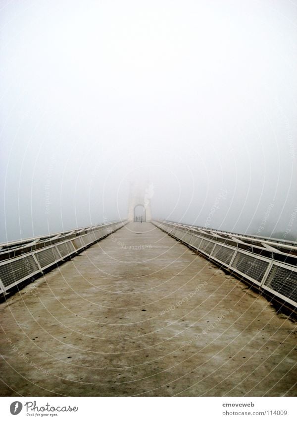 bridge Fog Spain Mérida Foreign Unclear Concrete Bridge Lanes & trails Anonymous