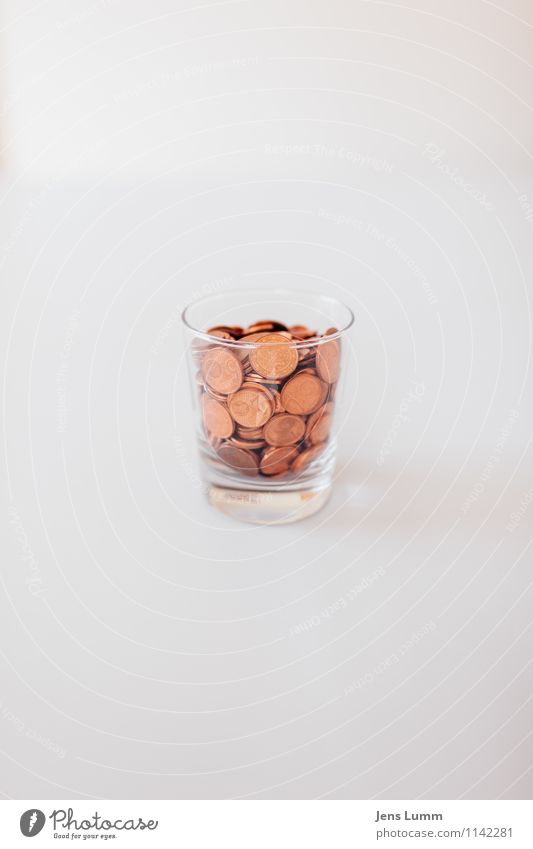 Indian money Glass Money Save Simple White Thrifty Coin Few Full Copper Minimal Cent Colour photo Interior shot Deserted Copy Space top Copy Space bottom