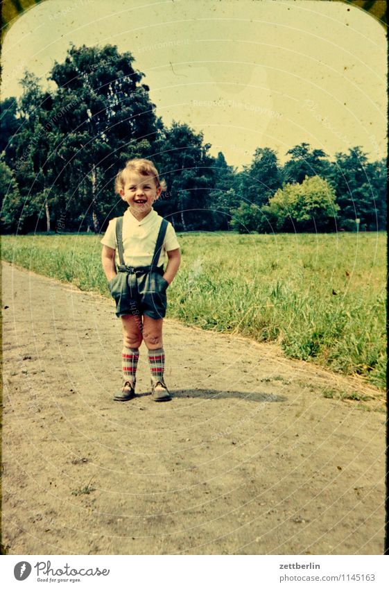 1963 Child Boy (child) Stand Face Smiling Laughter Joy Good mood Family & Relations Related Hiking Family outing Family planning Domestic happiness