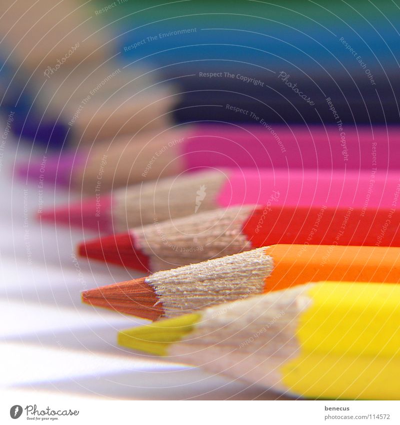 top performance Multicoloured Crayon Sharpened Pointed Yellow Red Pink Depth of field Art Painting equipment Diagonal Beaded Comply Steadfastness Blur
