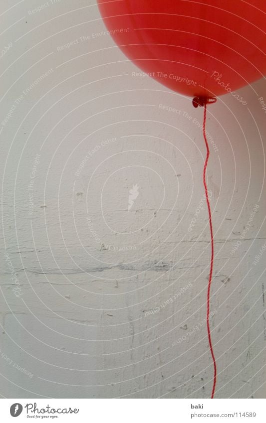 RED & Helium Balloon Red Go up Floating Air String Wall (building) Art Arts and crafts  Multicoloured