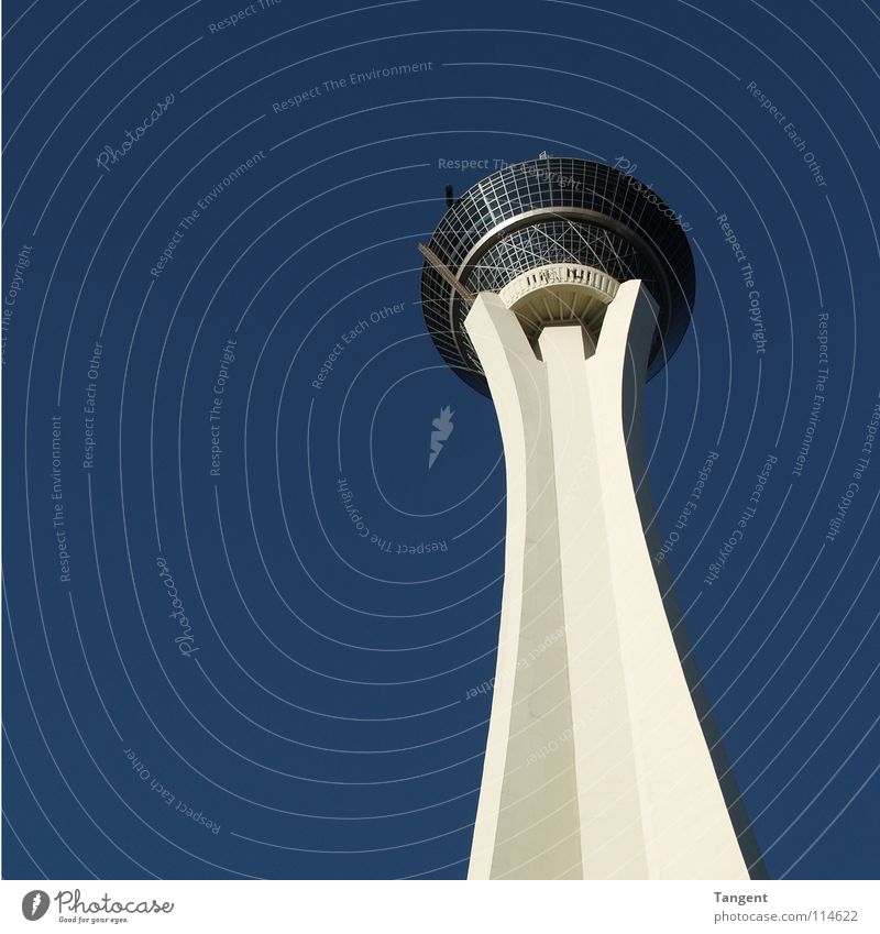Concrete Mushroom Las Vegas Lose Poker Restaurant Landmark Monument Modern Sky Blue Beautiful weather Tower stratosphere Vantage point Casino Shadow