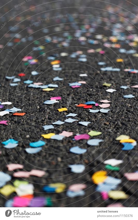 AK# Confetti Country X Art Esthetic Many Small Party Party mood Party night Party service Street Asphalt Multicoloured Creativity Pattern Carnival Colour photo