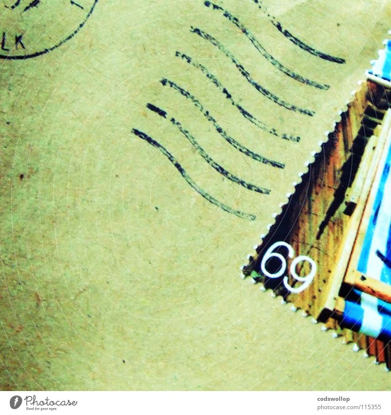 oral love letter Oral Stamp Love letter Postmark Envelope (Mail) Deckchair Email Written Valentine's Day Letter (Mail) Communicate Digits and numbers 69