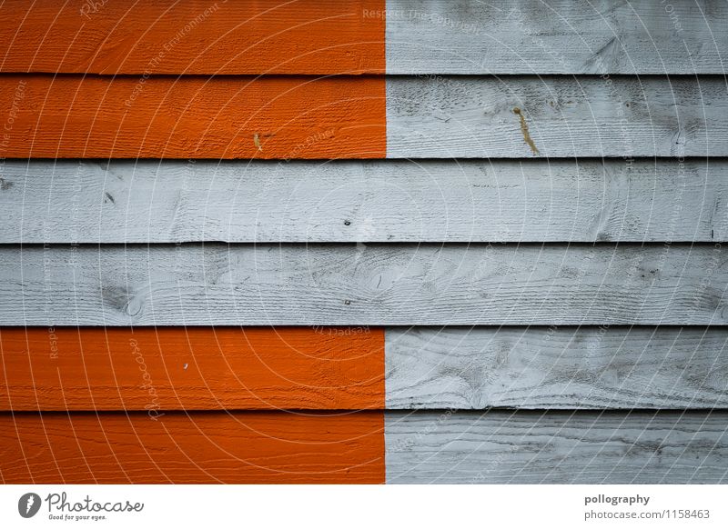 wall Wood Sign Graffiti Communicate Competition Testing & Control Moody Wall (building) Wooden wall Wooden board Orange Gray Colour photo Subdued colour