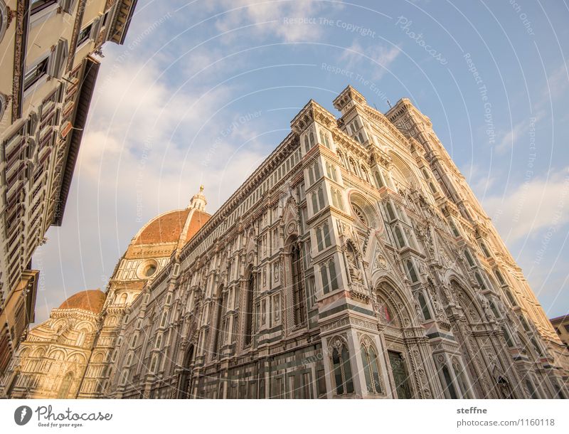 Santa Maria nel Sole Sunrise Sunset Sunlight Spring Beautiful weather Florence Tuscany Italy Church Dome Facade Esthetic Exceptional Religion and faith Marble
