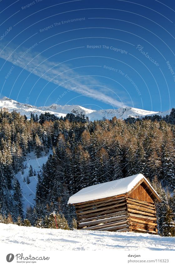 hut Winter Massive Calm White Peak Austria Clouds Mountain Snow Mountain ridge Blue Point pitztal high pointer Hut Sky
