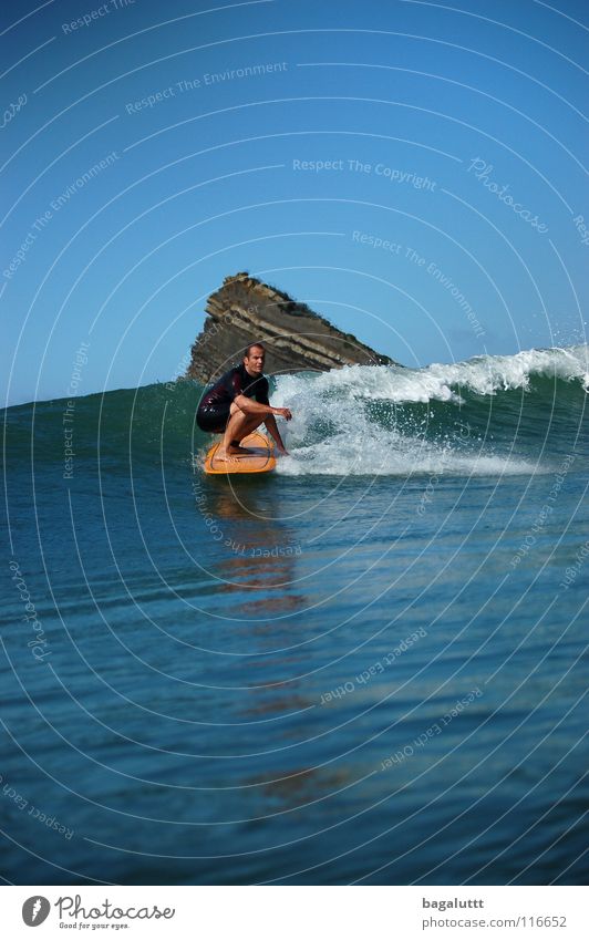 kneeling Surfboard Extreme Waves Ocean Aquatics Horizon Coast Beach Vacation & Travel Green White Mystic Environment Emotions Refreshment Clouds Moody Funsport